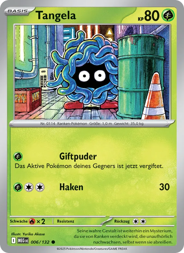 Karte Tangela aus Mega-Entwicklung, Nummer 006/132
