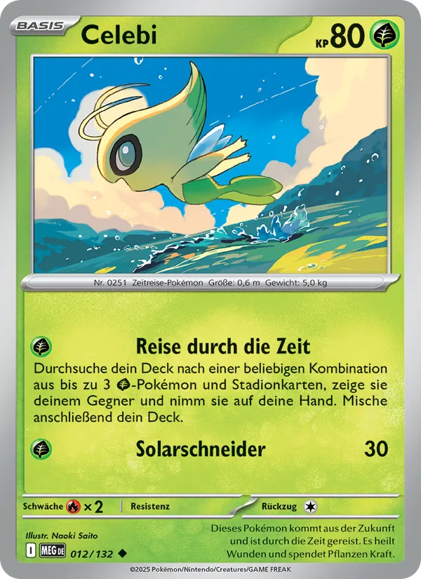 Karte Celebi aus Mega-Entwicklung, Nummer 012/132
