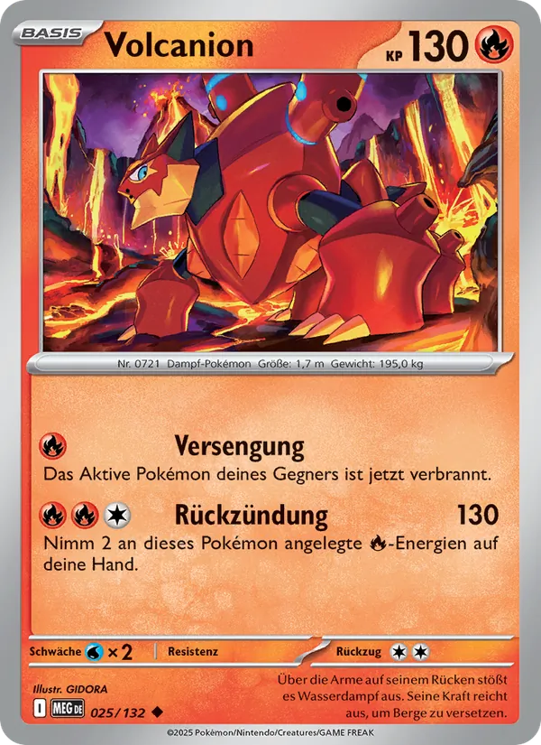Karte Volcanion aus Mega-Entwicklung, Nummer 025/132