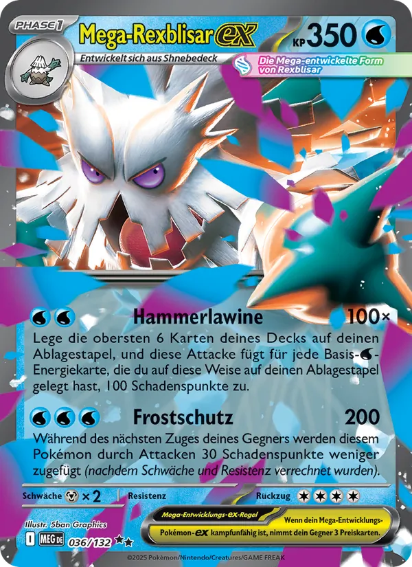 Karte Mega-Rexblisar-ex aus Mega-Entwicklung, Nummer 036/132