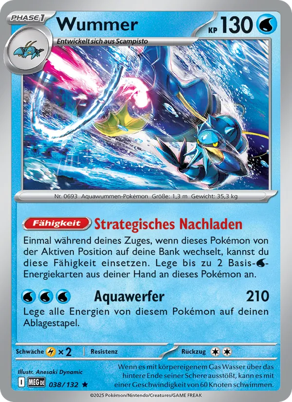 Karte Wummer aus Mega-Entwicklung, Nummer 038/132
