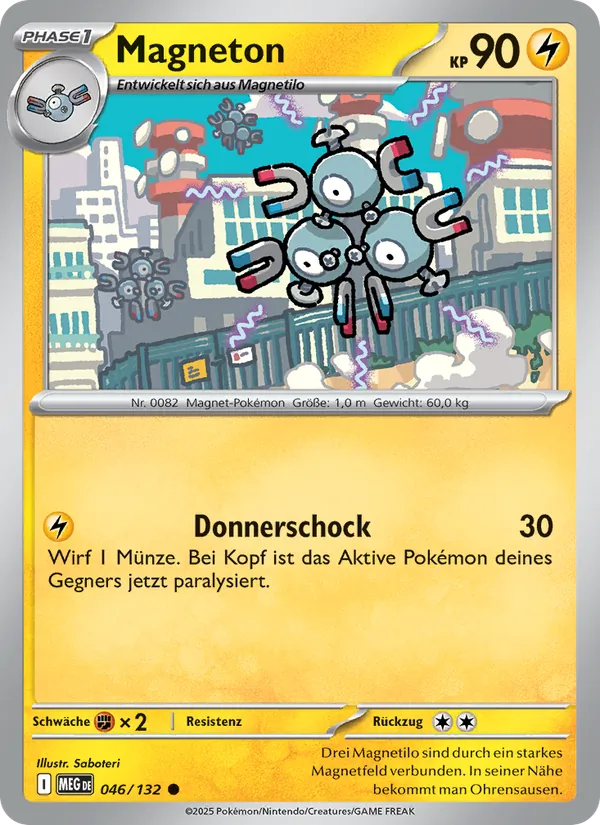 Karte Magneton aus Mega-Entwicklung, Nummer 046/132