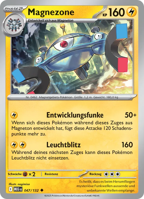 Karte Magnezone aus Mega-Entwicklung, Nummer 047/132