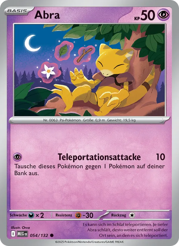 Karte Abra aus Mega-Entwicklung, Nummer 054/132