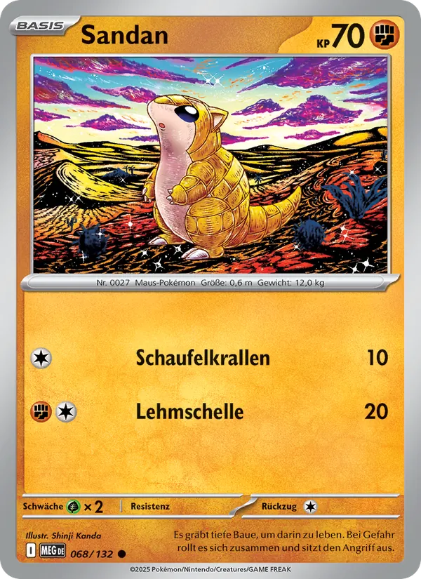 Karte Sandan aus Mega-Entwicklung, Nummer 068/132