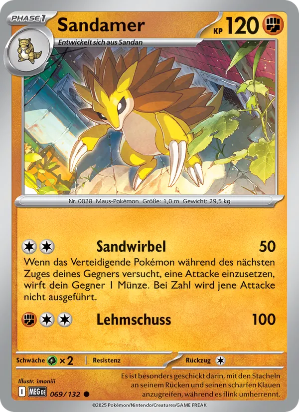 Karte Sandamer aus Mega-Entwicklung, Nummer 069/132