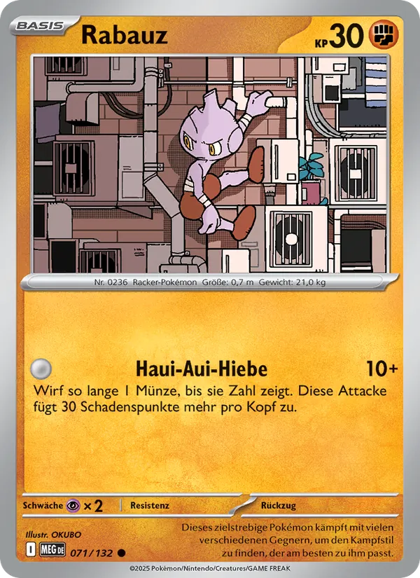 Karte Rabauz aus Mega-Entwicklung, Nummer 071/132