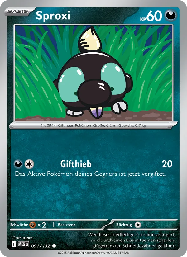 Karte Sproxi aus Mega-Entwicklung, Nummer 091/132