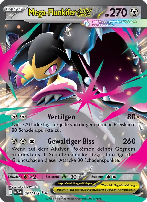 Karte Mega-Flunkifer-ex aus Mega-Entwicklung, Nummer 094/132