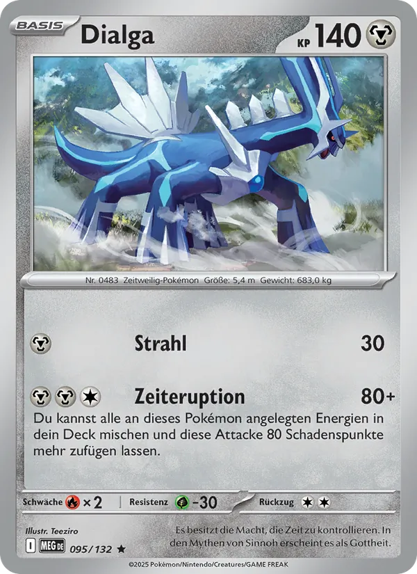 Karte Dialga aus Mega-Entwicklung, Nummer 095/132