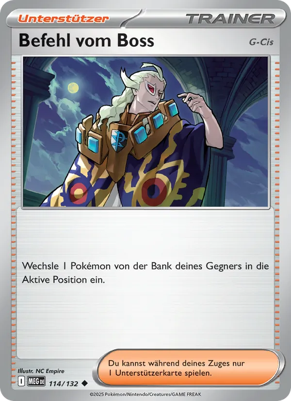 Karte Befehl vom Boss aus Mega-Entwicklung, Nummer 114/132
