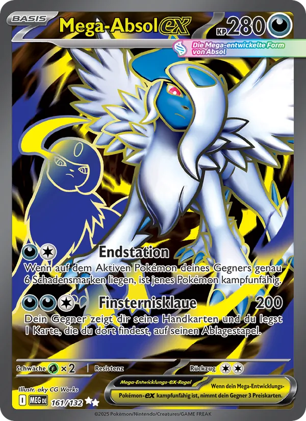 Karte Mega-Absol-ex aus Mega-Entwicklung, Nummer 161/132