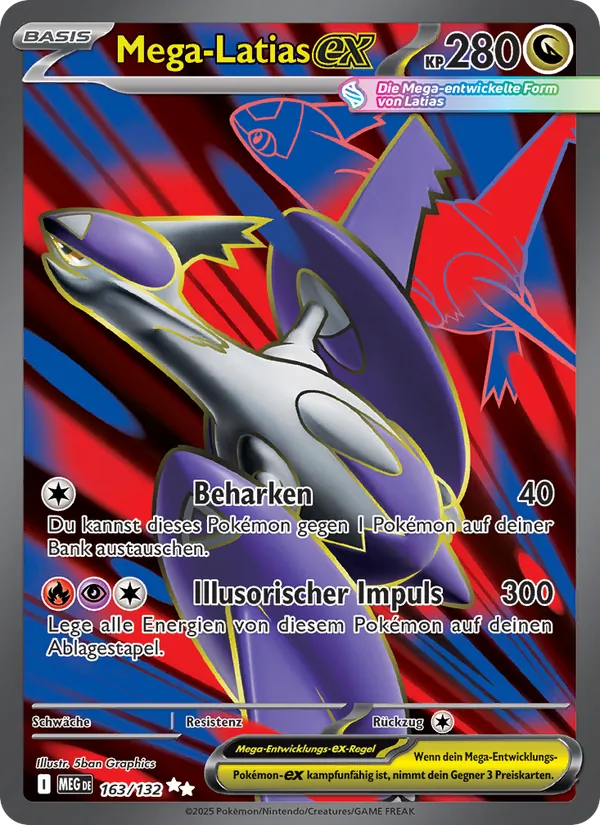 Karte Mega-Latias-ex aus Mega-Entwicklung, Nummer 163/132