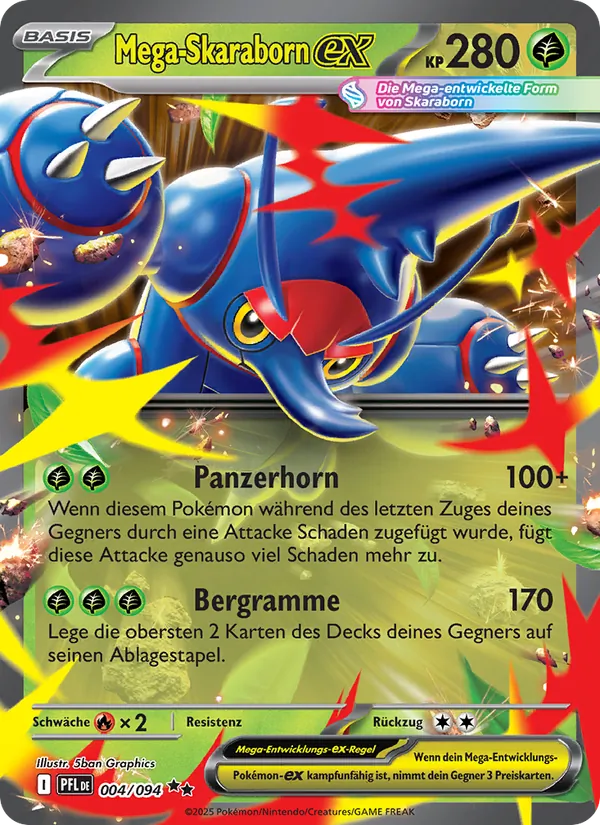 Karte Mega-Skaraborn-ex aus Fatale Flammen, Nummer 004/94