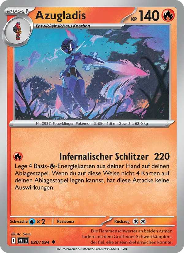 Karte Azugladis aus Fatale Flammen, Nummer 020/94