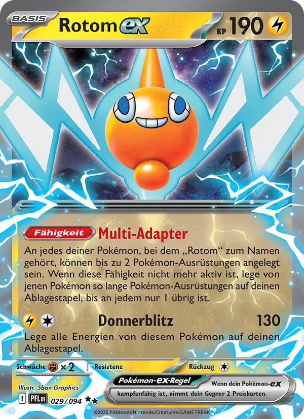 Karte Rotom-ex aus Fatale Flammen, Nummer 029/94