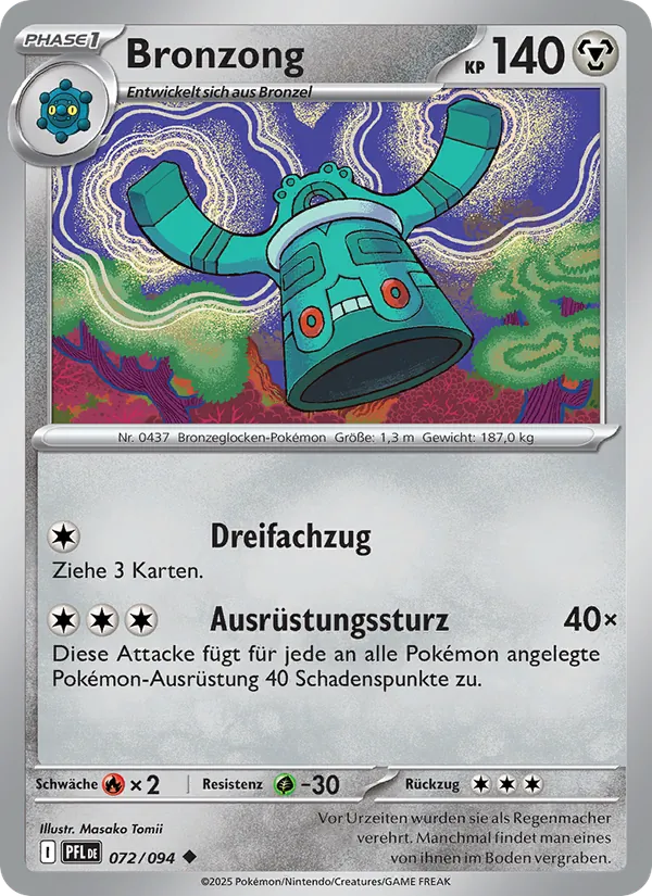 Karte Bronzong aus Fatale Flammen, Nummer 072/94