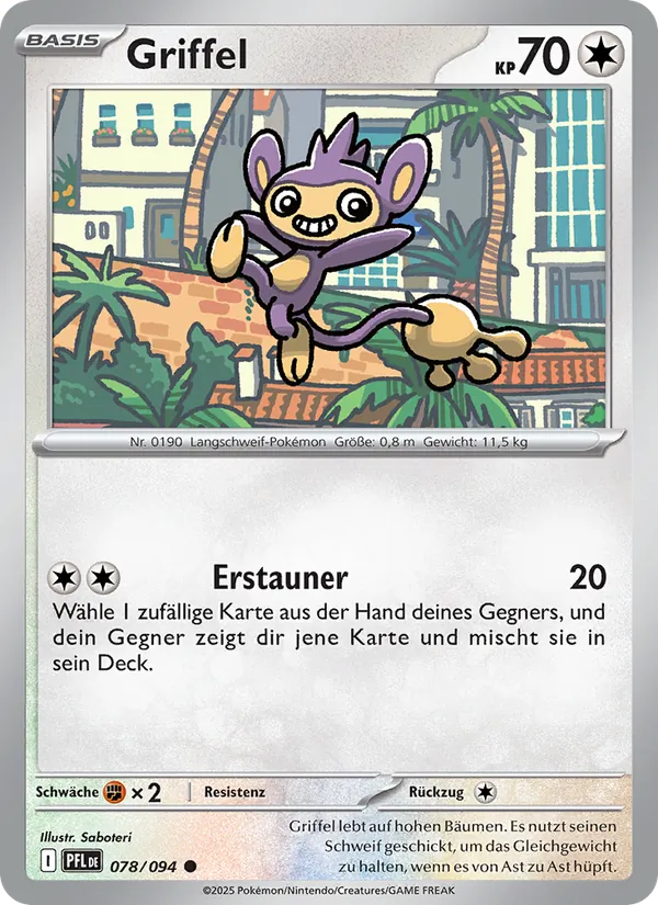 Karte Griffel aus Fatale Flammen, Nummer 078/94