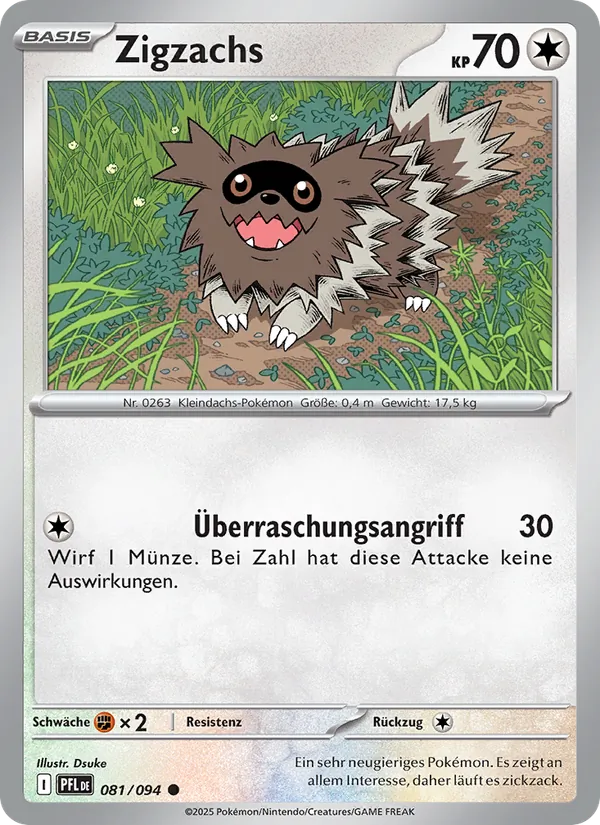 Karte Zigzachs aus Fatale Flammen, Nummer 081/94