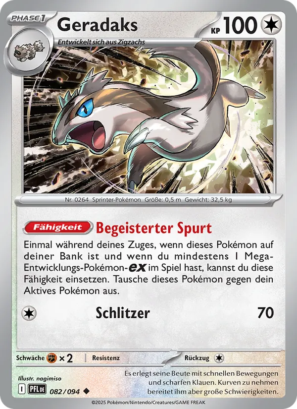 Karte Geradaks aus Fatale Flammen, Nummer 082/94