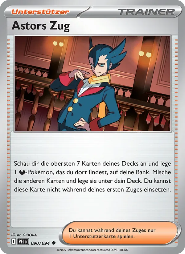 Karte Astors Zug aus Fatale Flammen, Nummer 090/94