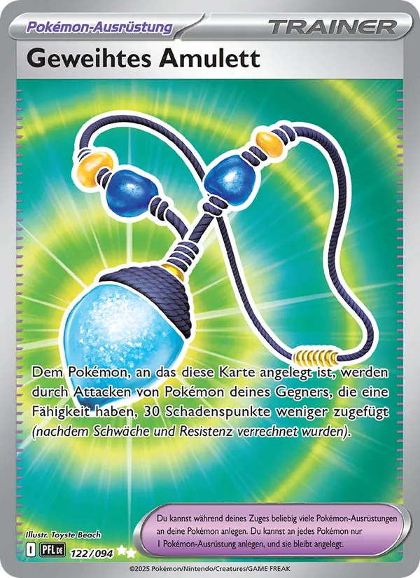Karte Geweihtes Amulett aus Fatale Flammen, Nummer 122/94