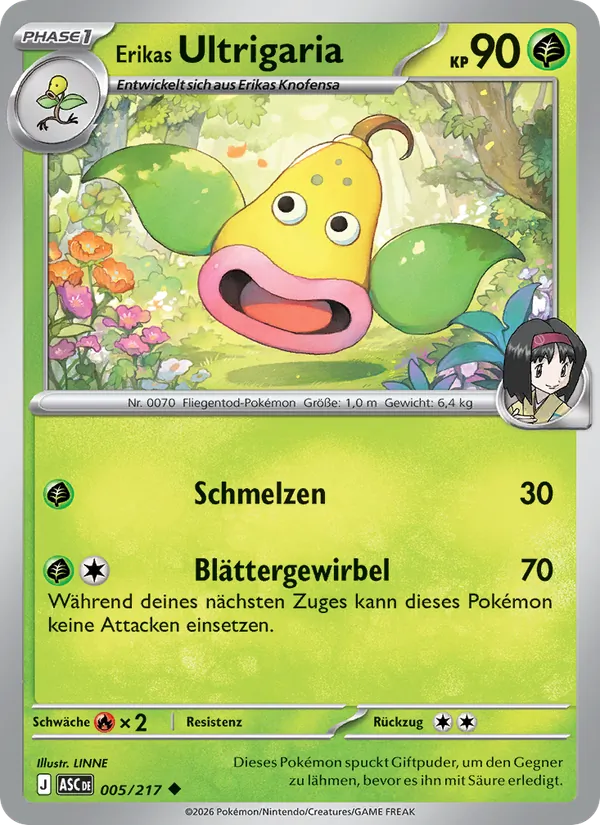 Karte Erikas Ultrigaria aus Erhabene Helden, Nummer 005/217