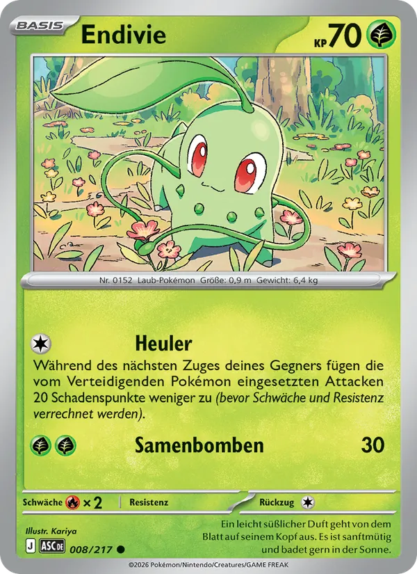 Karte Endivie aus Erhabene Helden, Nummer 008/217