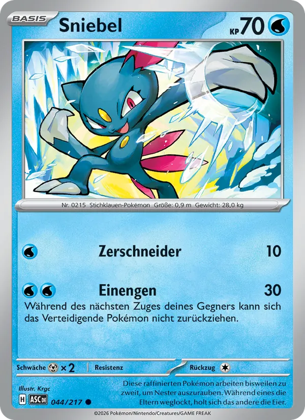 Karte Sniebel aus Erhabene Helden, Nummer 044/217