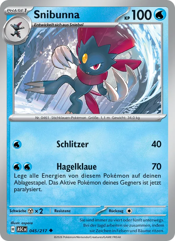 Karte Snibunna aus Erhabene Helden, Nummer 045/217