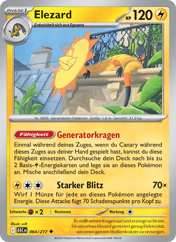 Karte Elezard aus Erhabene Helden, Nummer 064/217