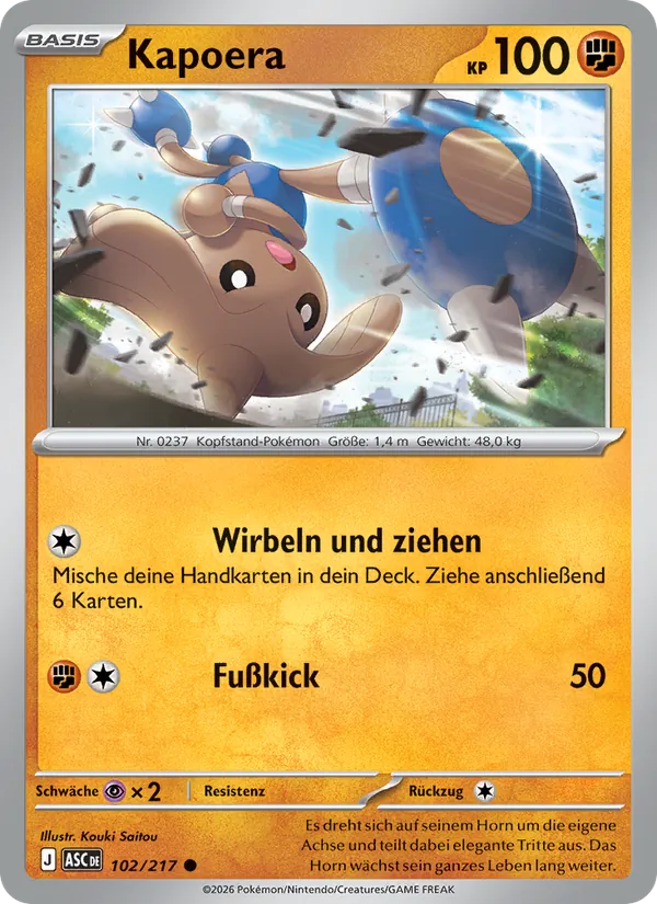 Karte Kapoera aus Erhabene Helden, Nummer 102/217