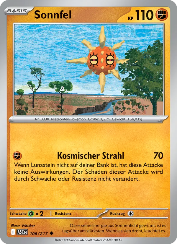 Karte Sonnfel aus Erhabene Helden, Nummer 106/217
