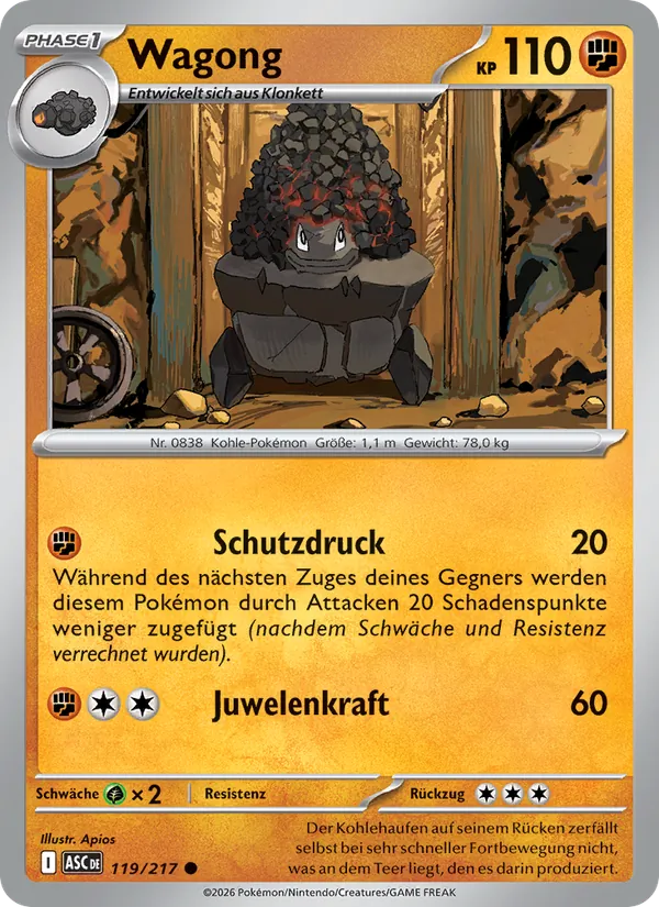 Karte Wagong aus Erhabene Helden, Nummer 119/217