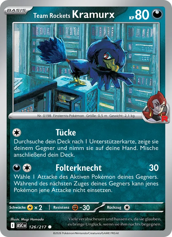 Karte Team Rockets Kramurx aus Erhabene Helden, Nummer 126/217