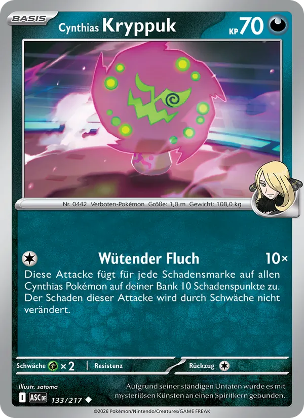 Karte Cynthias Kryppuk aus Erhabene Helden, Nummer 133/217