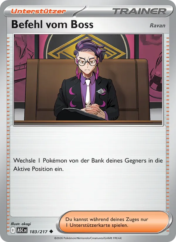 Karte Befehl vom Boss aus Erhabene Helden, Nummer 183/217