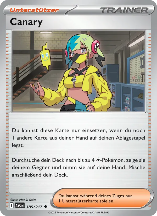 Karte Canary aus Erhabene Helden, Nummer 185/217