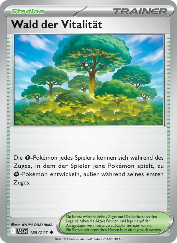Karte Wald der Vitalität aus Erhabene Helden, Nummer 188/217