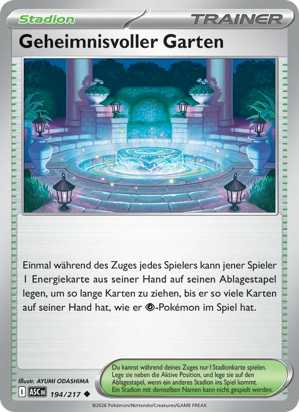 Karte Geheimnisvoller Garten aus Erhabene Helden, Nummer 194/217