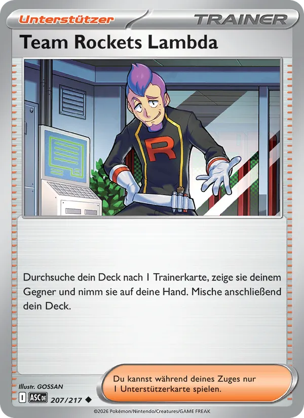 Karte Team Rockets Lambda aus Erhabene Helden, Nummer 207/217