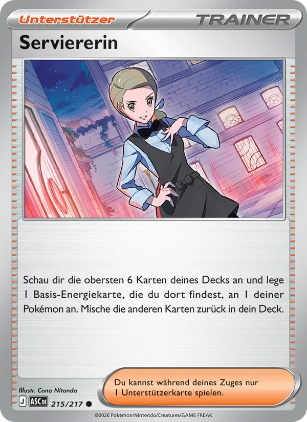 Karte Serviererin aus Erhabene Helden, Nummer 215/217