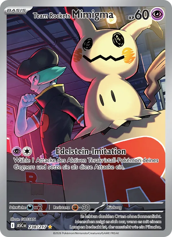 Karte Team Rockets Mimigma aus Erhabene Helden, Nummer 238/217
