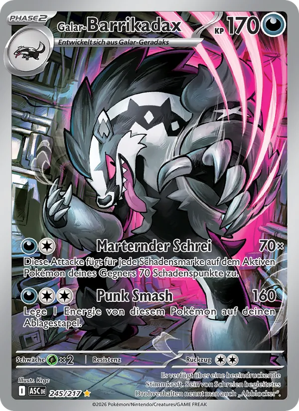Karte Galar-Barrikadax aus Erhabene Helden, Nummer 245/217