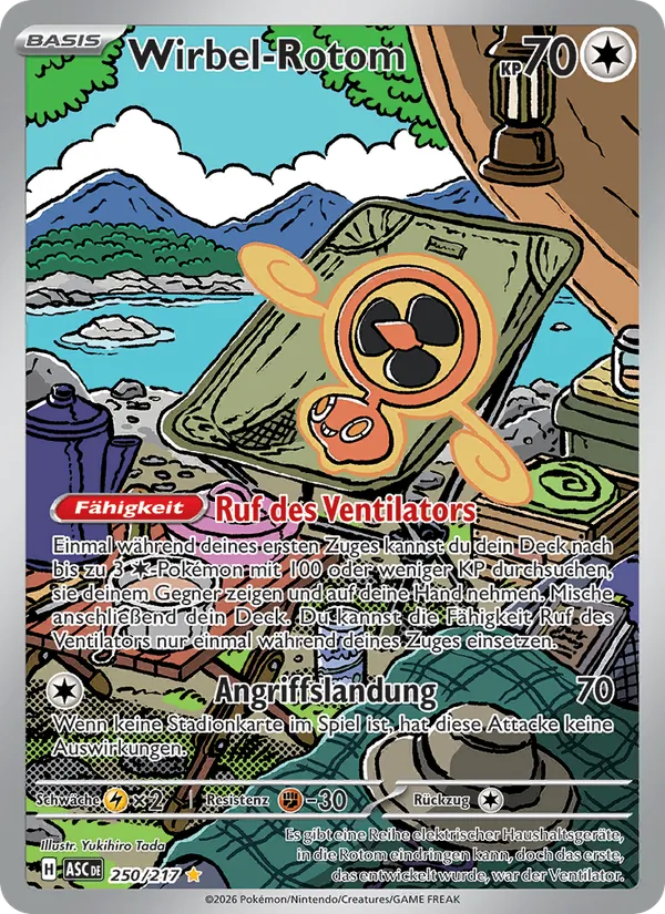 Karte Wirbel-Rotom aus Erhabene Helden, Nummer 250/217