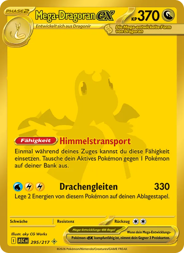 Karte Mega-Dragoran-ex aus Erhabene Helden, Nummer 295/217