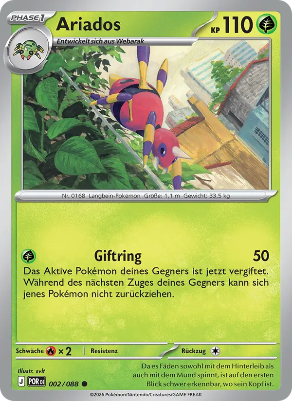 Karte Ariados aus Optimale Ordnung, Nummer 002/88