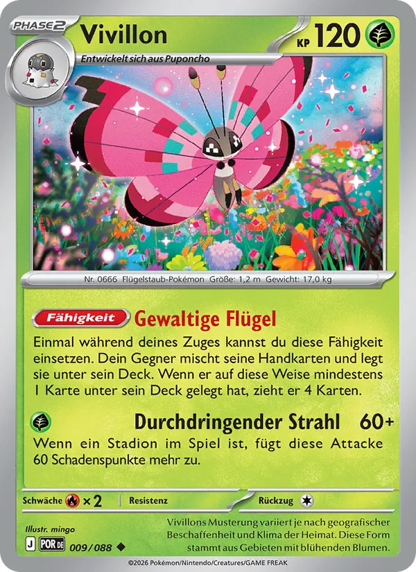 Karte Vivillon aus Optimale Ordnung, Nummer 009/88