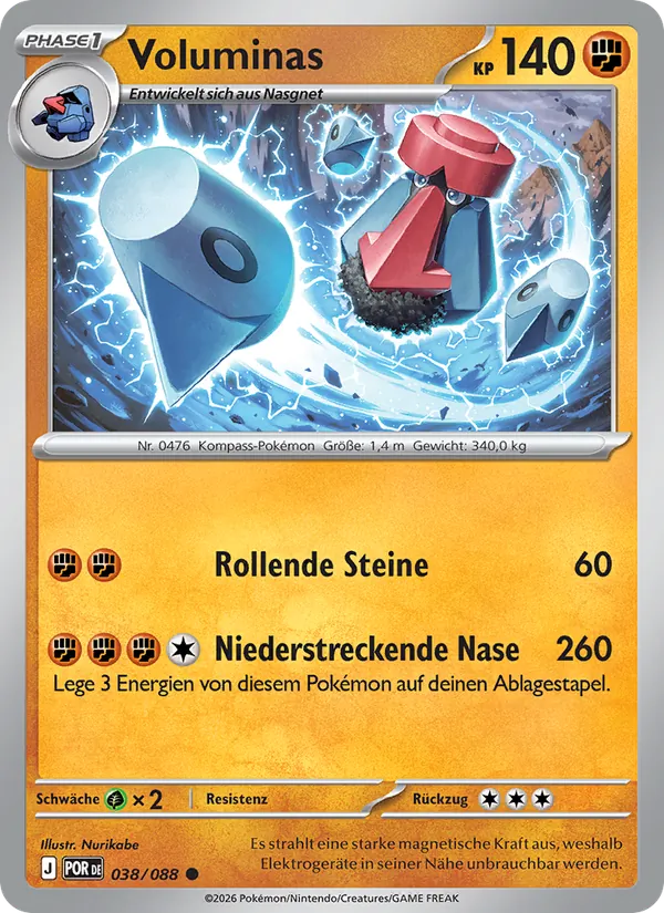 Karte Voluminas aus Optimale Ordnung, Nummer 038/88