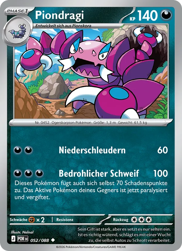 Karte Piondragi aus Optimale Ordnung, Nummer 052/88